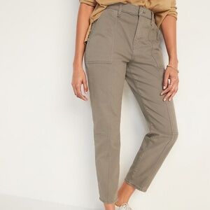 Old Navy Extra High Rise Straight Pants Brown Taupe Tan NWT Size 4